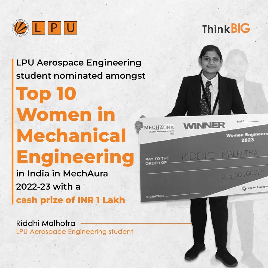 LPU's Aerospace Engineering Student Riddhi Malhotra