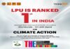 LPU has been ranked 1st in India for Climate Action in the worldwide 101-200 band!