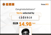 Meet the Verto who was selected by CADENCE at a package of 14.98 LPA