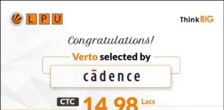 Meet the Verto who was selected by CADENCE at a package of 14.98 LPA