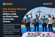 LPU Archery Recurve Men’s Team Strike Gold at Khelo India University Games 2023