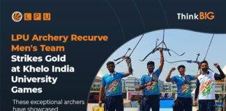 LPU Archery Recurve Men’s Team Strike Gold at Khelo India University Games 2023