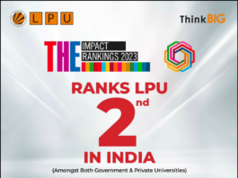 LPU Ranks 2nd in India and Climbs Higher in the Prestigious Times Higher Education Impact Rankings 2023