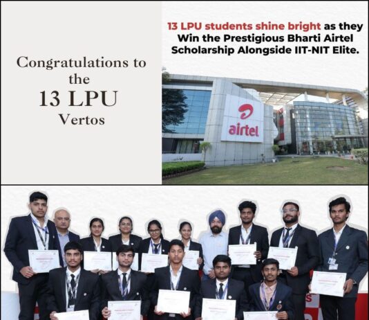 LPU Students Win Airtel Scholarship
