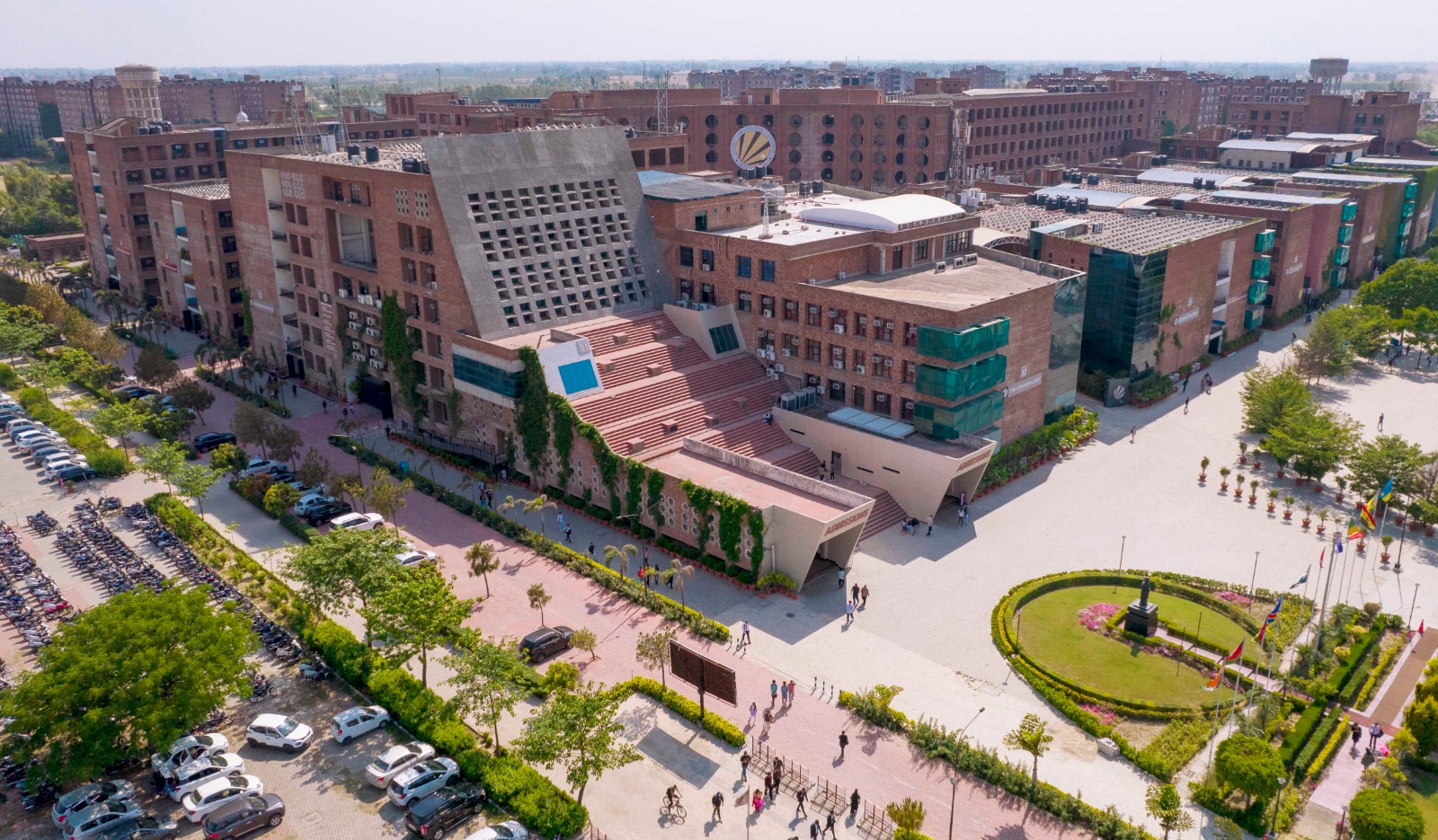 Indian university campus and students