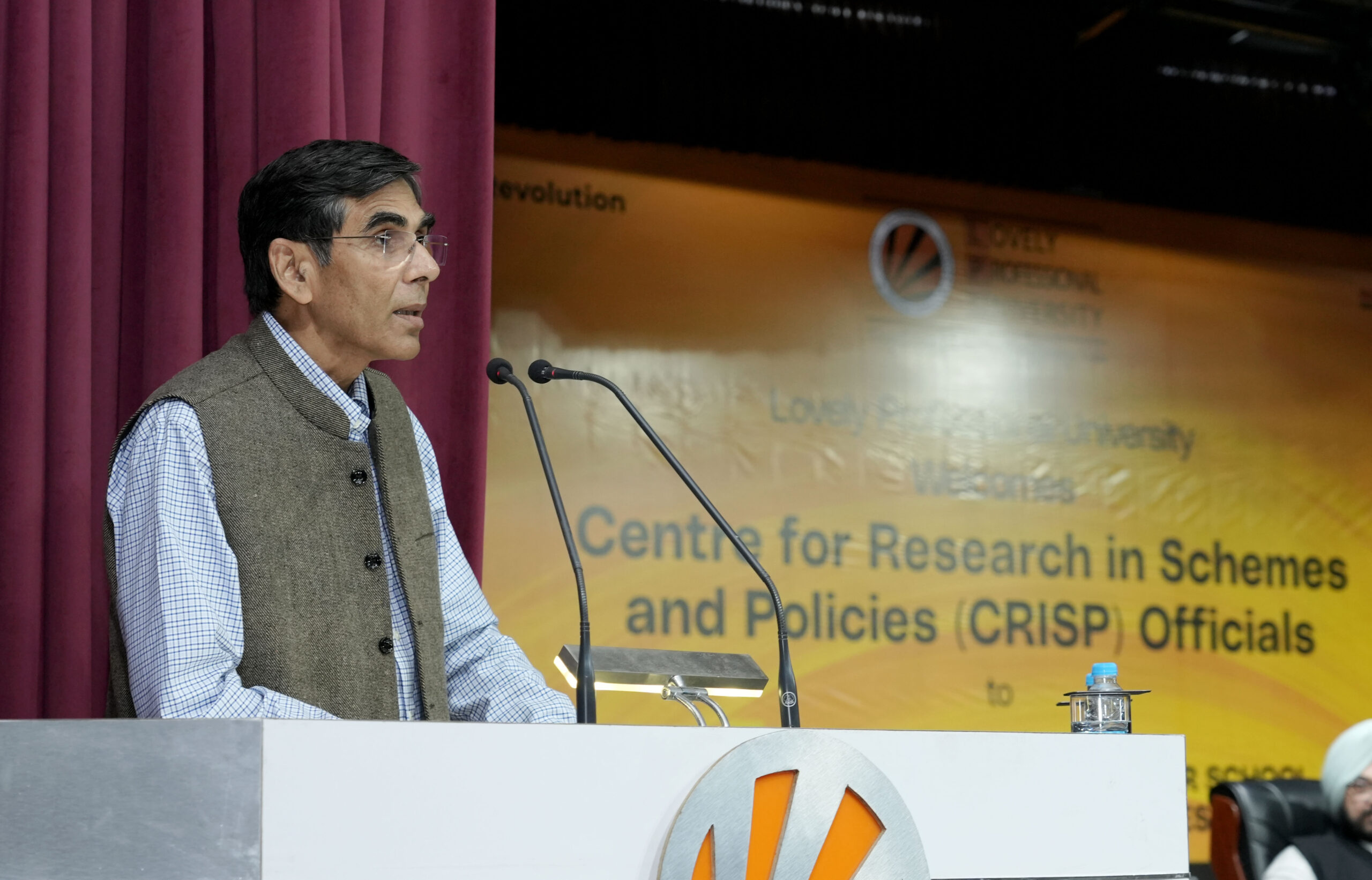 R.S. Julania, Former Secretary Sports and Youth Affairs addressing during the session with the students at LPU campus
