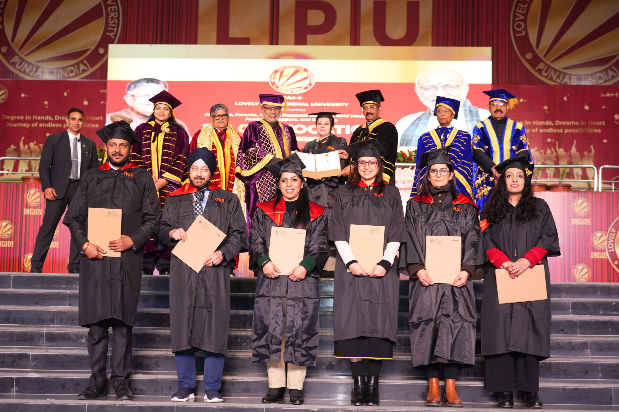 Chief Guest Hon’ble Vice-President of India Shri C.P. Radhakrishnan other dignitaries conferred the degrees to the students on the 12th Annual Convocation at LPU.