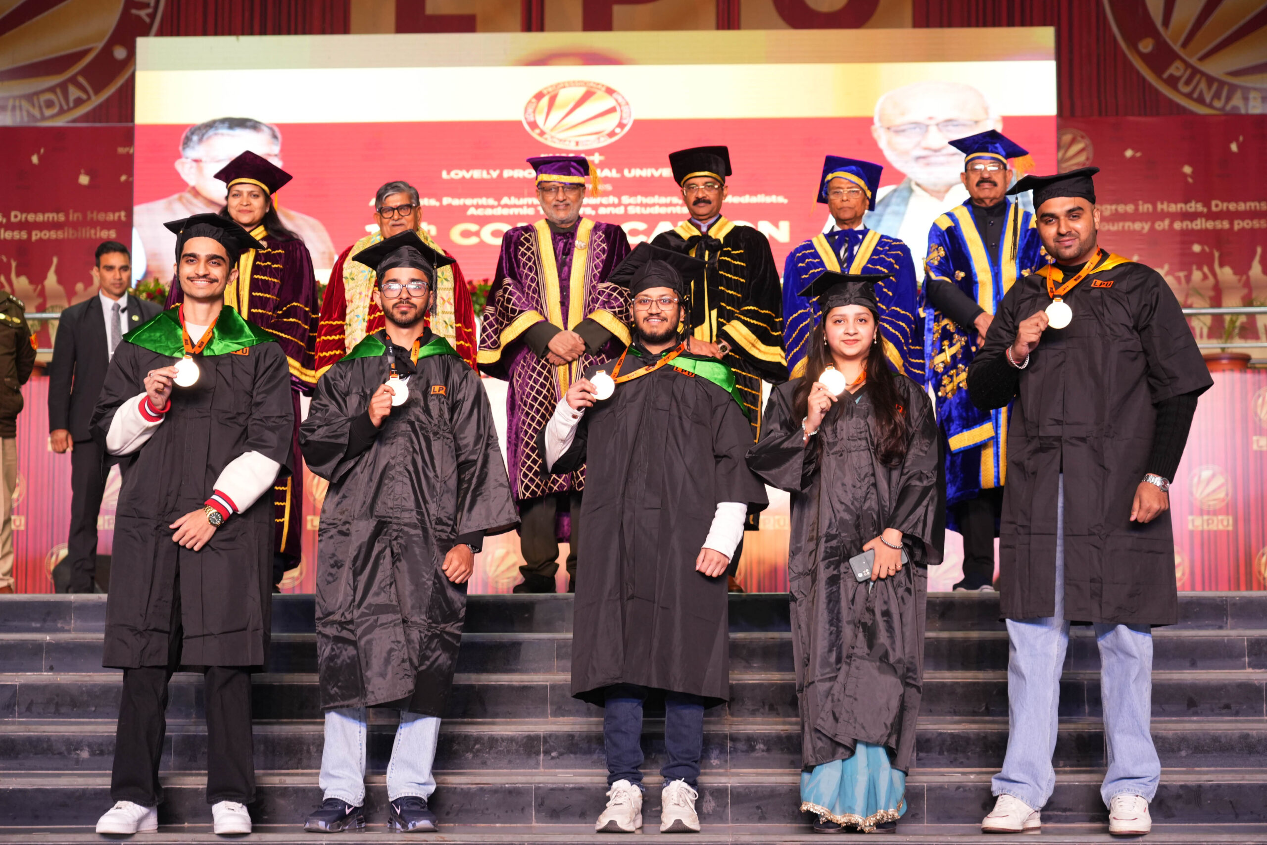 Chief Guest Hon’ble Vice-President of India Shri C.P. Radhakrishnan other dignitaries conferred the degrees to the students on the 12th Annual Convocation at LPU. 1