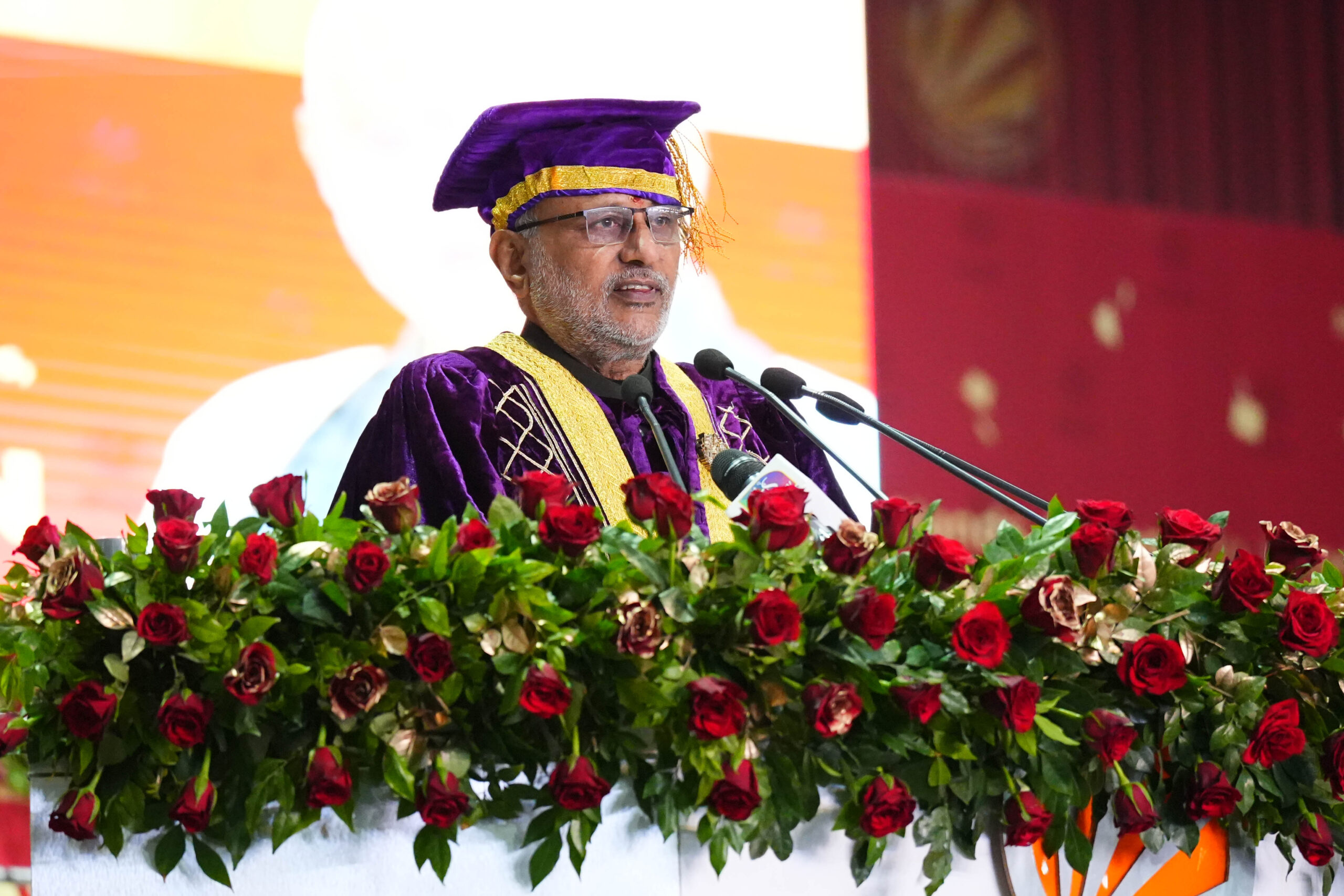 Hon’ble Vice-President of India Shri C.P. Radhakrishnan addressing the students during the 12th annual Convocation at LPU