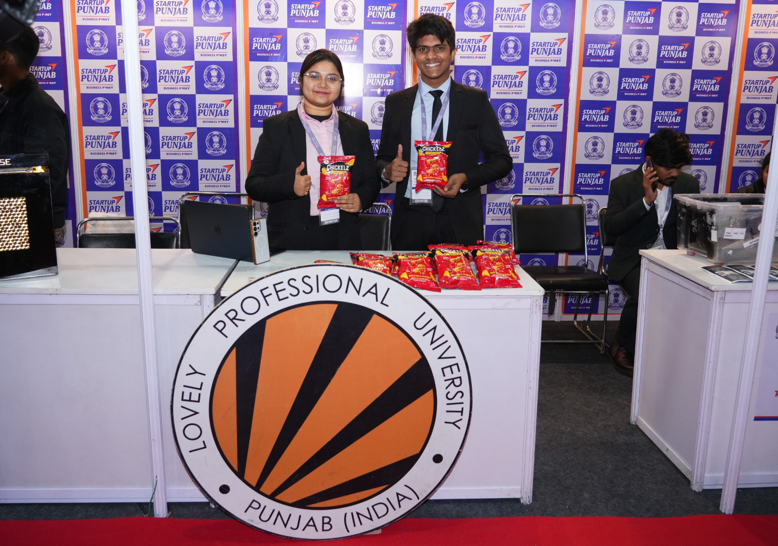 LPU students presenting their innovative projects during Startup Punjab Conclave at Lovely Professional University campus  (2)
